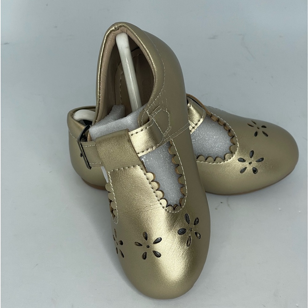 otter momo Mary Jane Slipper gold Metalic toddler girl 8 New